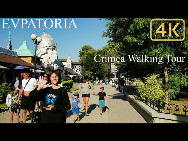 [4K] Summer, people. Walking in Evpatoria. CRIMEA EVPATORIA RUSSIA 2023. The real Crimea.