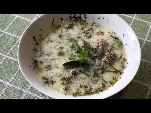 ДОВГА (DOVGA) - КИСЛОМОЛОЧНЫЙ СУП С МЯСНЫМИ ФРИКАДЕЛЬКАМИ И НОХУДОМ