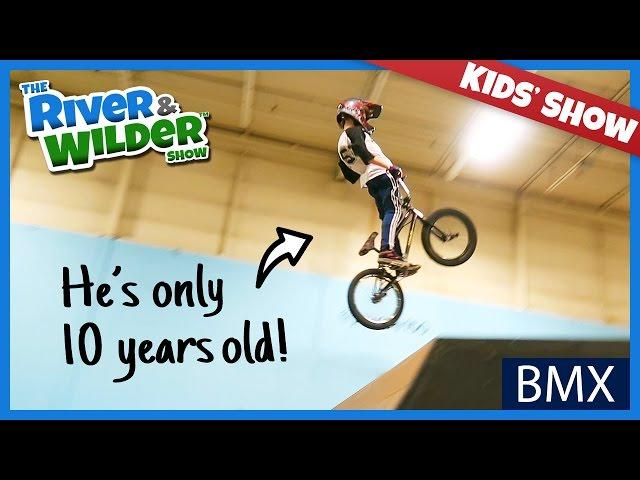 BOYS GET BMX BIKE FREESTYLE TRICKS LESSON FROM 10 YEAR OLD PRO