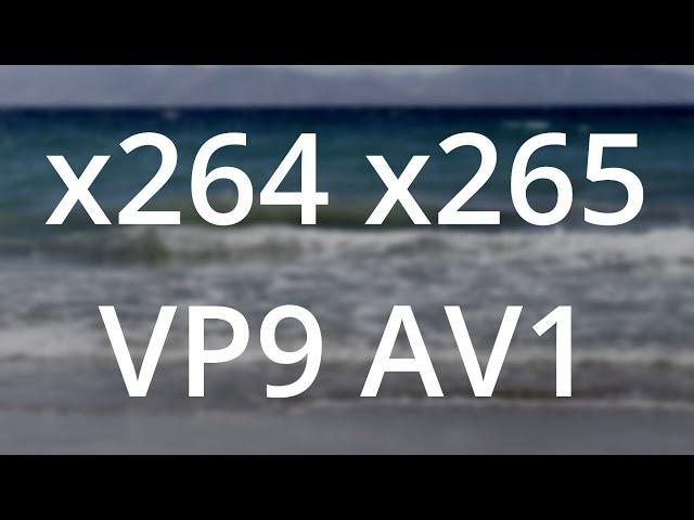 5 Video Codec Comparison in 4K