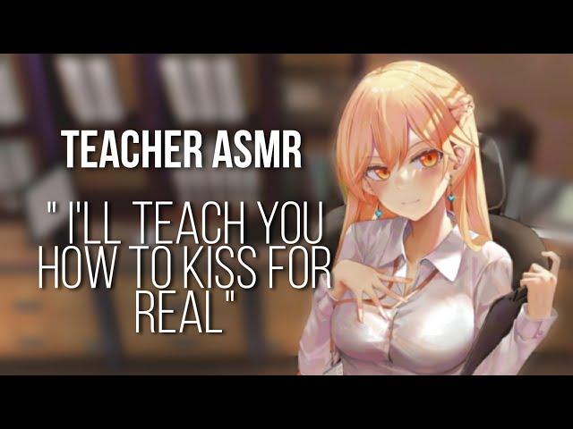 Binaural ASMR - Private lesson with your teacher ! [lots of kisses] - [moans] - [attention] - [F4A]