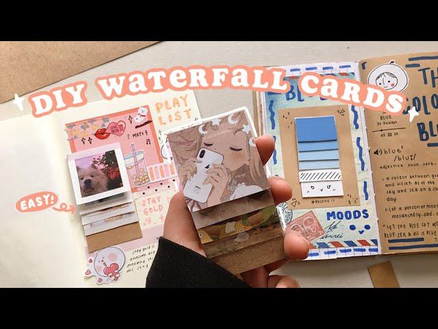 how to make waterfall cards  an EASY diy tutorial // super aesthetic 