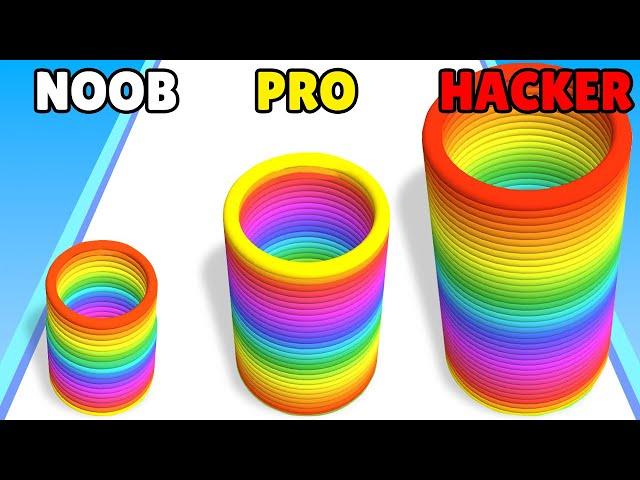 NOOB vs PRO vs HACKER in Slinky Hop