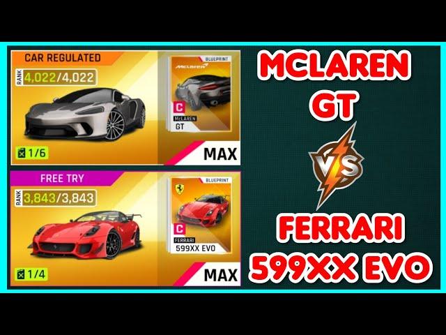 Asphalt 9 - McLaren GT vs Ferrari 599XX Evo | Which is Better? 