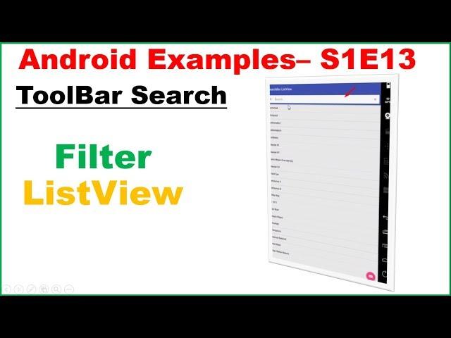 Android S1E13 : Material ToolBar SearchBar - Filter ListView