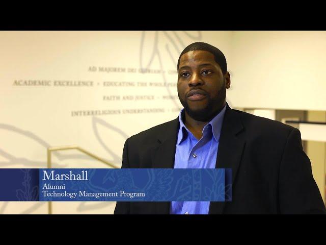 Master's in Technology Management: Marshall Williams Alumni Testimonial