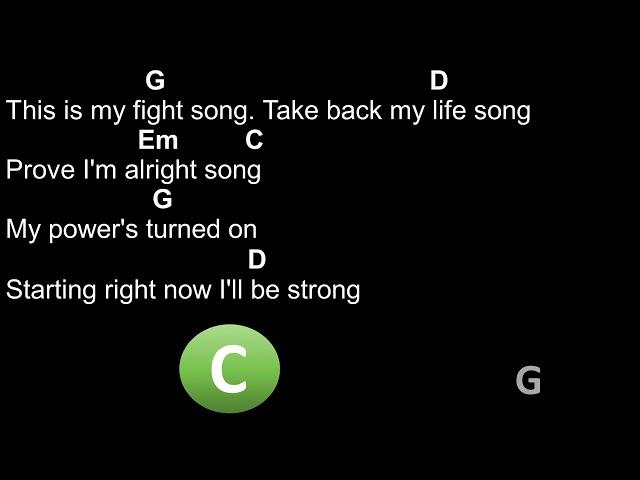 Fight song - Rachel Platten - Chords