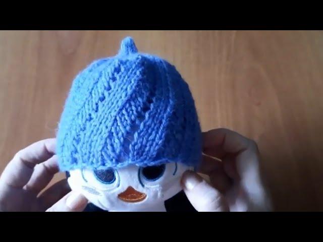 ДЕТСКАЯ ШАПОЧКА - ЛУКОВКА ДЛЯ ТОРОПЫЖКИ (Клуб 28 петель)// Children's hat with knitting needles.