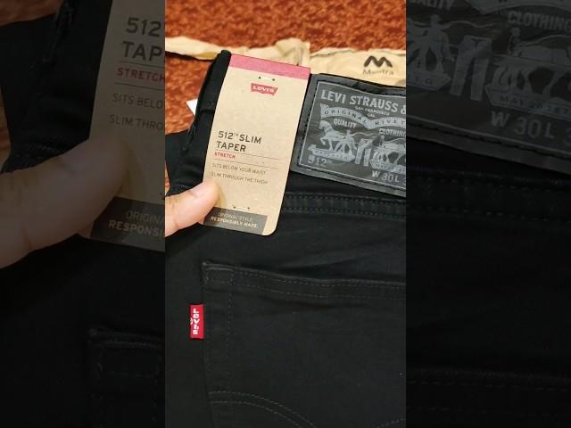 Levis Men Black 512 Tapered Fit Stretchable Jeans#shorts #levis #jeans #style #myntra #unboxing