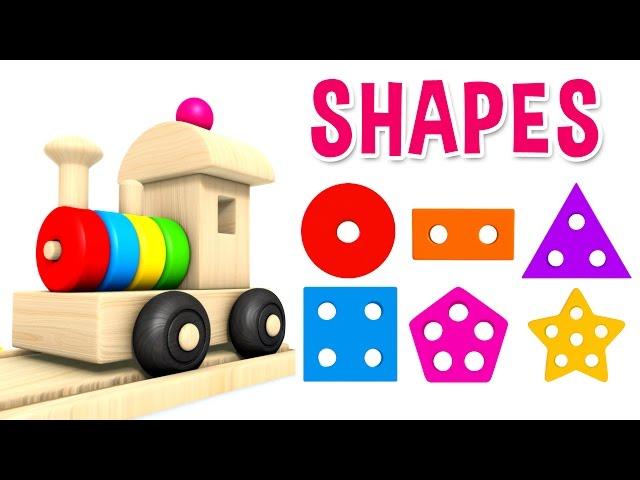 Shapes with Preschool Toy Train | Shapes Videos for Kids