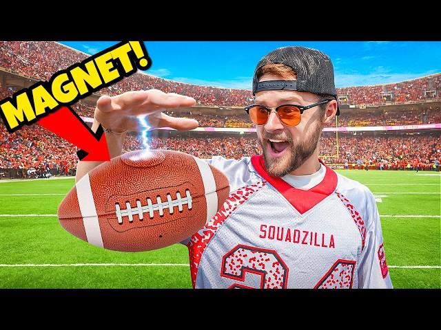 Playing Tackle Football with a MAGNETIC Football! (Ft. YoBoy Pizza!)