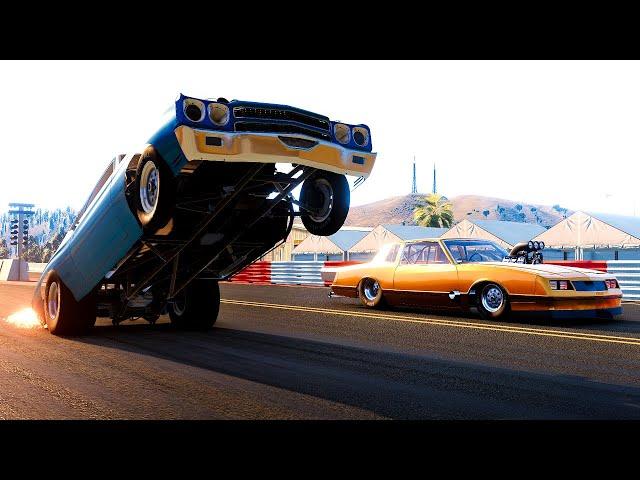 Realistic Drag Racing Crashes #12 - BeamNG Drive