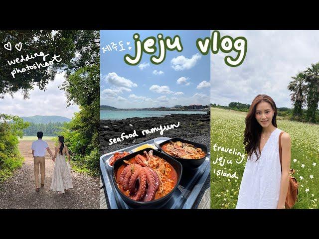 jeju vlog  self-wedding photoshoot, jeju home tours, local food, aesthetic cafes, cute shops