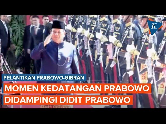 Detik-detik Kedatangan Prabowo Subianto Jelang Pelantikan, Didampingi Didit Prabowo