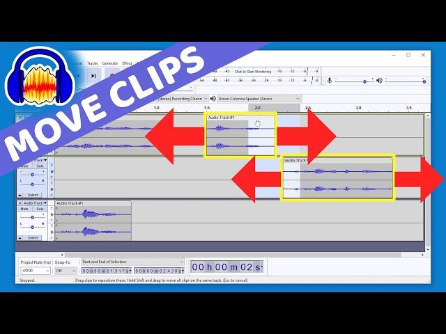 How to Move Audio Clips/Sound Tracks in New Audacity (RIP Time Shift Tool)