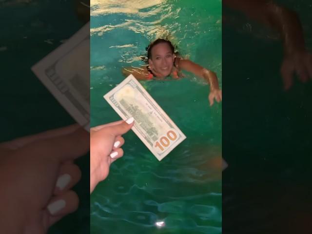I’LL GIVE YOU $100 IF YOU DIVE INTO THE POOL AT 3 AM  #shorts