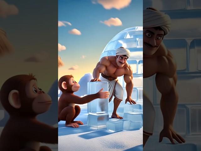 A Fermer and Monkey and the Beard Story #cartoon #bear #monkey #fermer