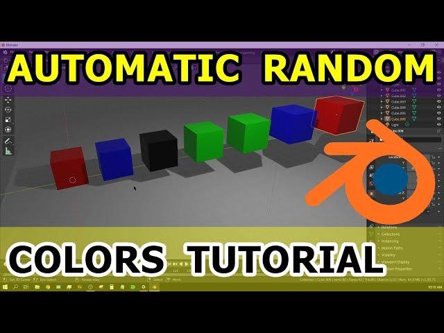 Automatic Random Color Objects - Blender Tutorial