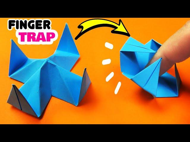 How to make ORIGAMI FINGER TRAP ANTISTRESS TOY. DIY paper FINGER TRAP