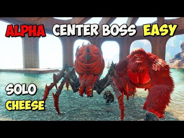 (ASA The Center) SOLO boss Fight on ALPHA | ARK Survival Ascended