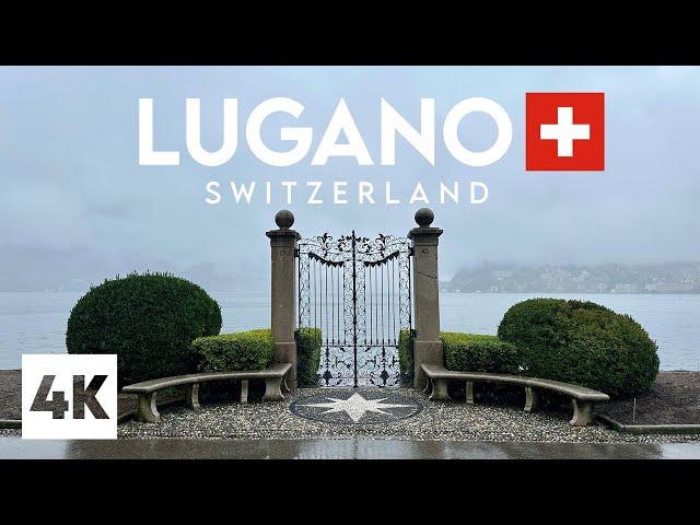 Lugano In 4K: A Magical Rainy Walking Tour Through Switzerland