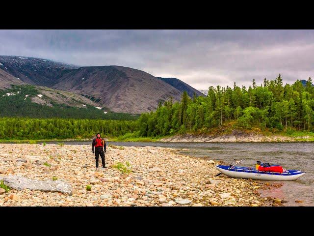 The river SHUGOR. Part 1. Fighting the winds, passing the Great Rapid, meeting with moose and a bear