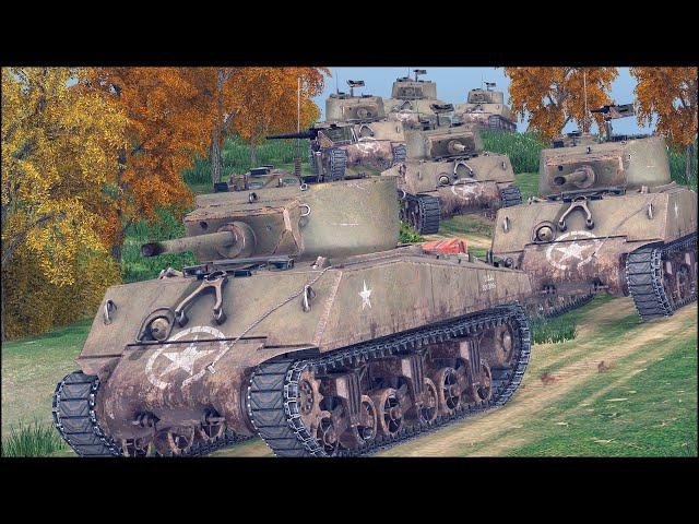 25 JUMBOS vs 15 TIGERS - What If All Sherman Tanks Were Jumbos?