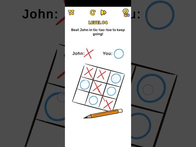 Brain Blow Level 94 | Brain Blow Beat John in tic-tac-toe Answer