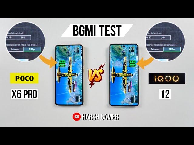 iQOO 12 vs Poco X6 Pro 90FPS Pubg Test with FPS Meter | Who Wins? 