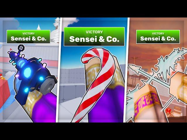 Winning with EVERY SKIN in Roblox Rivals.. (Festive Case)