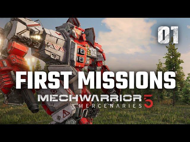 First Missions | Mechwarrior 5: Mercenaries | Full Campaign Playthrough | Episode #1