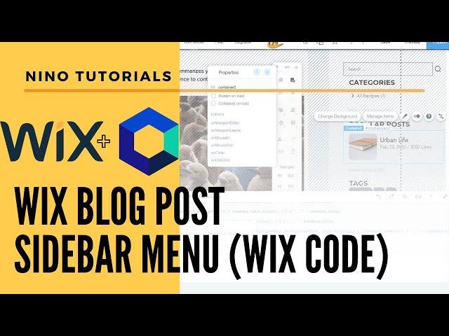 Customizing Your Post Sidebar on Wix Blog using Velo - Wix Code Tutorial - Wix Tutorial 2020