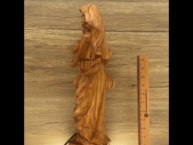 Blessed Virgin Mary Holding Baby Jesus Christ Masterpiece Statue #catholicart #virginmary #woodart