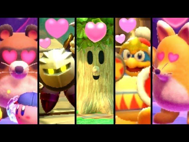 Kirby Star Allies - All Bosses You Can Befriend + Meta Knight Easter Egg