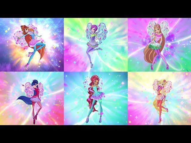 Все Превращения Винкс. Winx Club All Transformations