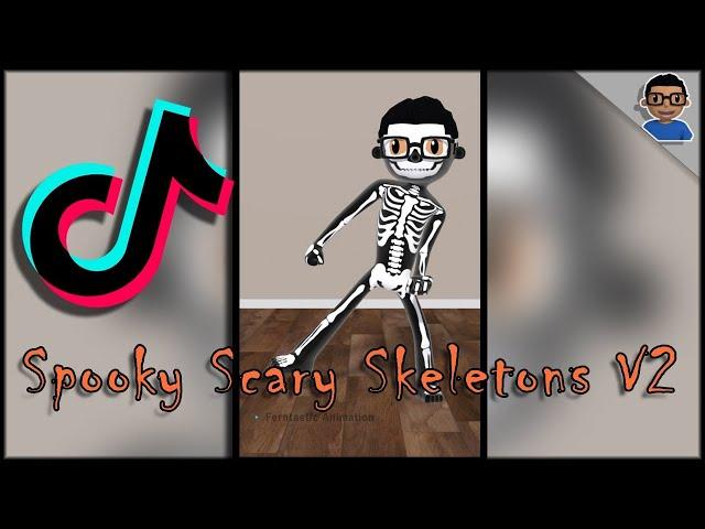 Spooky Scary Skeleton tik tok dance V2