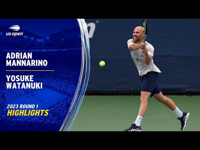 Adrian Mannarino vs. Yosuke Watanuki Highlights | 2023 US Open Round 1