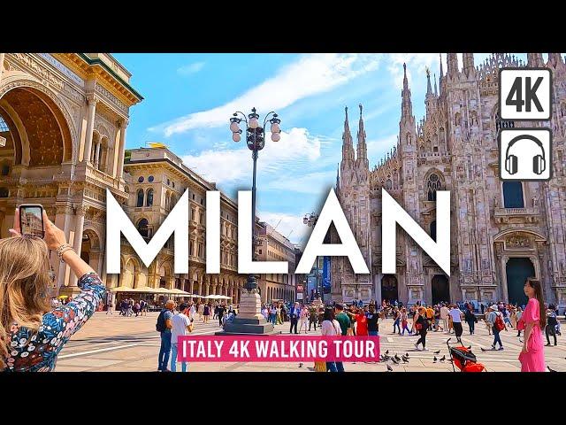 MILAN, Italy 4K Walking Tour - Captions & Immersive Sound [4K Ultra HD/60fps]