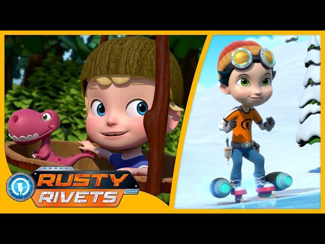 Rusty Skating / Ralph Rescue +MORE | Rusty Rivets  | Cartoons for Kids