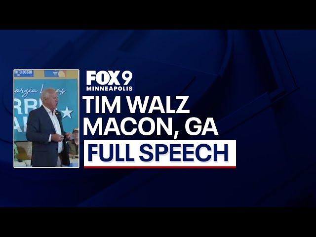 Tim Walz's full speech Macon, Georgia [RAW]