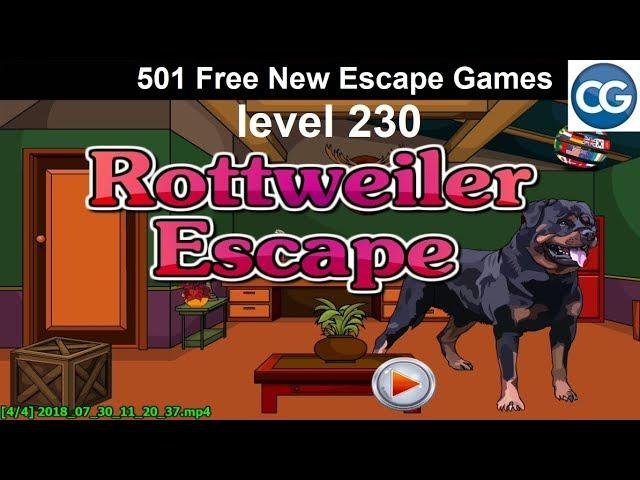 [Walkthrough] 501 Free New Escape Games level 230 - Rottweiler escape - Complete Game