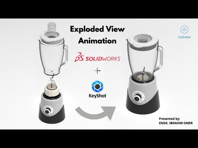 How To Create Exploded View Animation in SOLIDWORKS | Export Motion Study to Keyshot | CADable