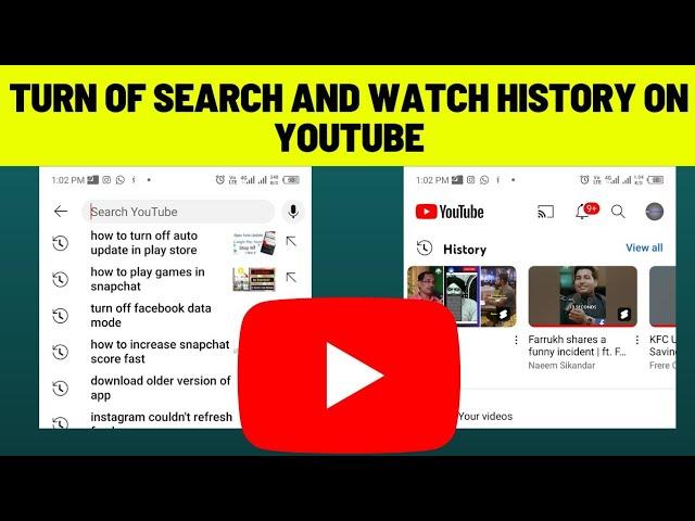 How to Turn Off Search and Watch History on YouTube (2023)