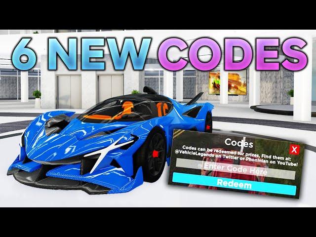 Vehicle Legends (2024) CODES *OCTOBER* ALL NEW ROBLOX Vehicle Legends CODES!