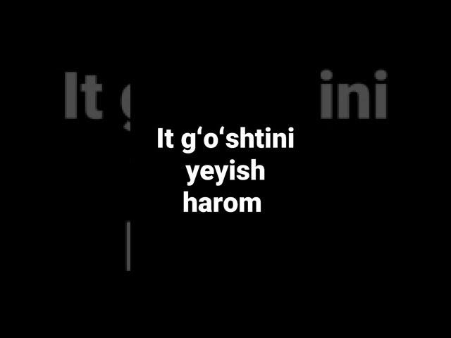 Solihon domla: It goʻshti yeyish harom.