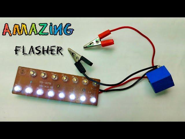 How To Make Led Flasher circuit with relay for bike and cycle at home || flasher circuit