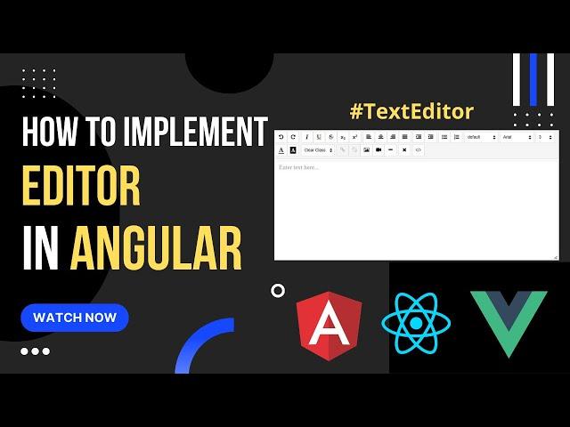 Angular Editor | how to implement Editor in angular | html editor