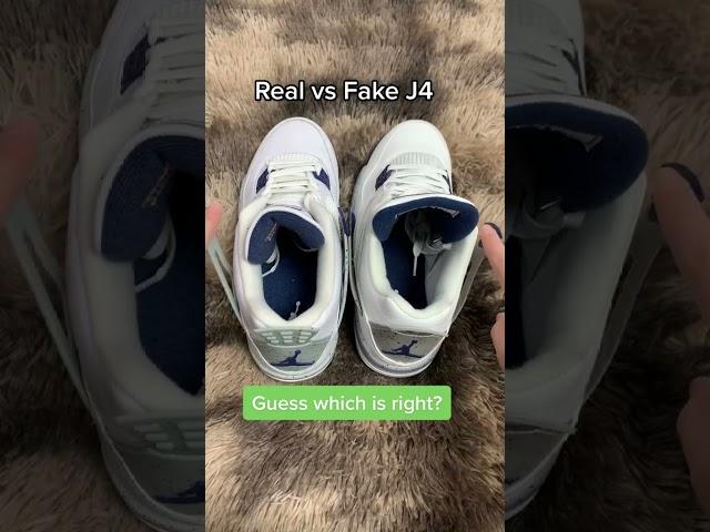 Air Jordan 4 midnight navy Fake vs Real,Can you guess rightly?