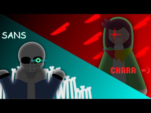 Sans Vs StoryShift Chara (Re-Animated Ver.) | StickNodes Animation