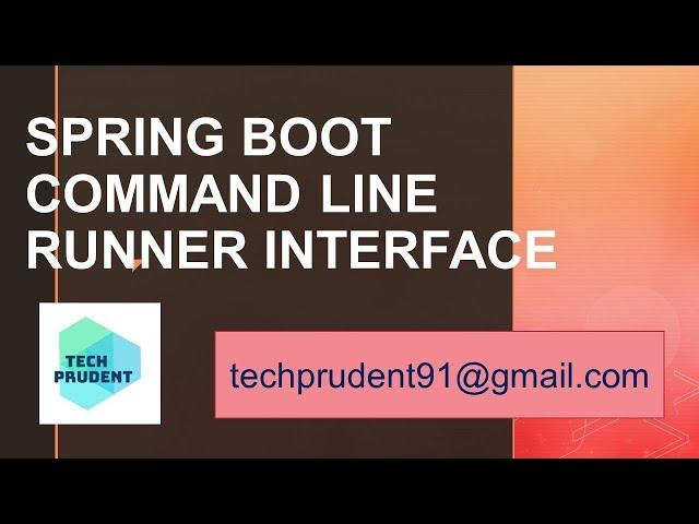 spring boot command line runner